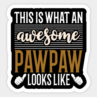 This is what An Awesome Pawpaw looks like fathers day Sticker